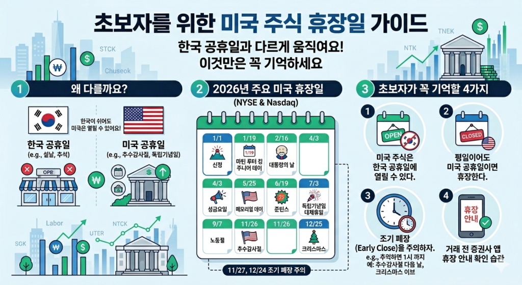 초보자를 위한 미국 주식 휴장일 가이드